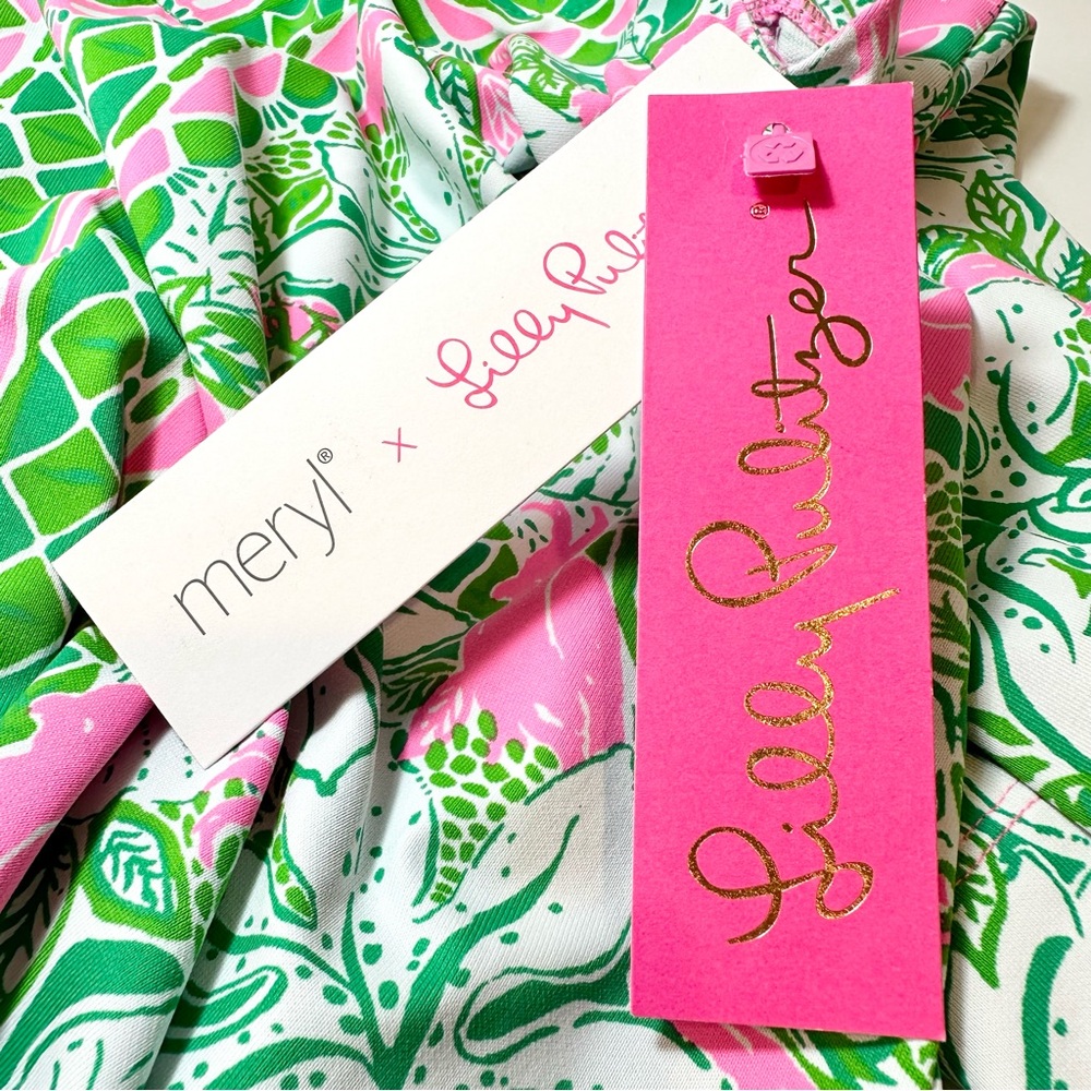 Lilly Pulitzer Karina Tunic Botanical Green Just Wing It, Medium - Picture 9 of 15